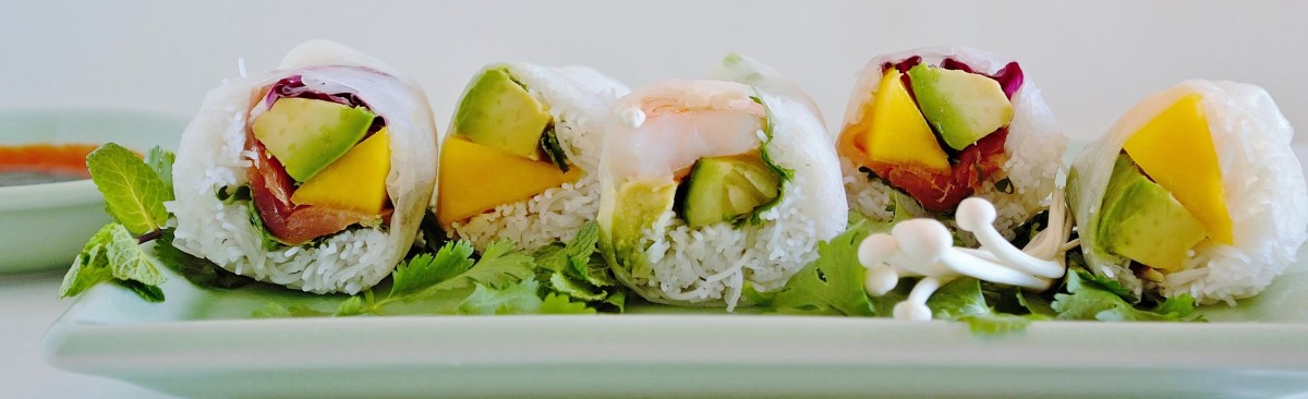 fresh rolls smoked salmon