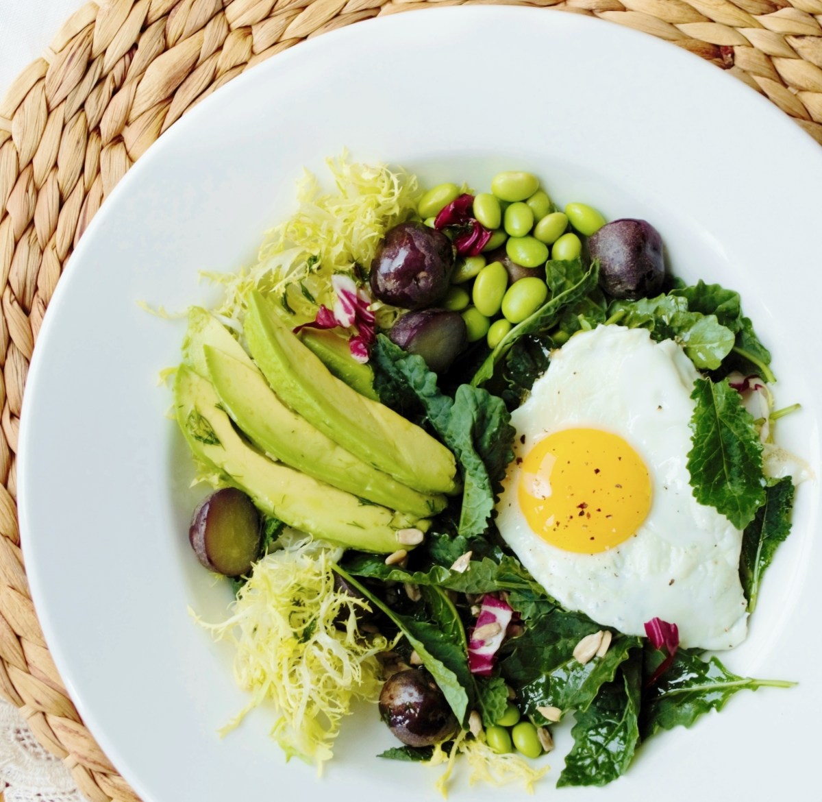 kale salad with egg gluten and dairy-free