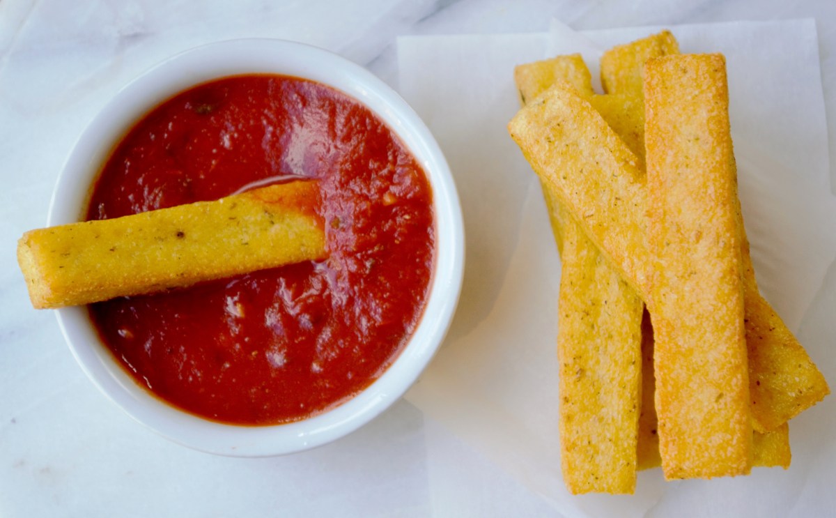 polenta fries and homemade marinara dip