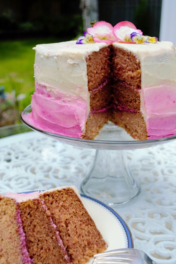 ombre cake gluten-free
