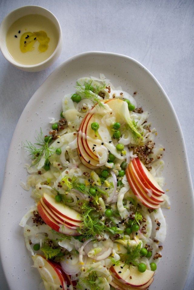 shaved fennel and apple salad