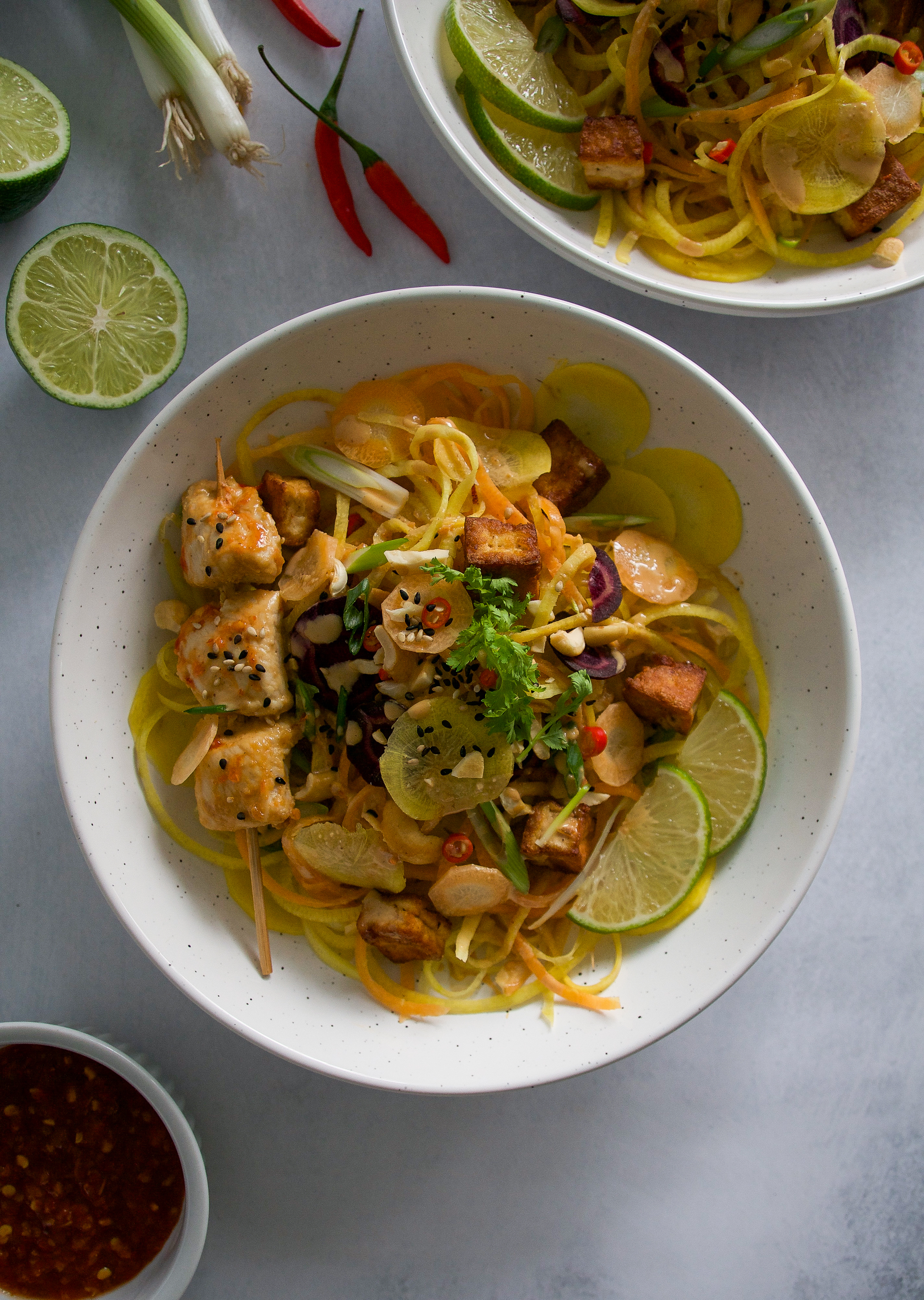 milkandmarigolds.com carrot noodles with crispy tofu