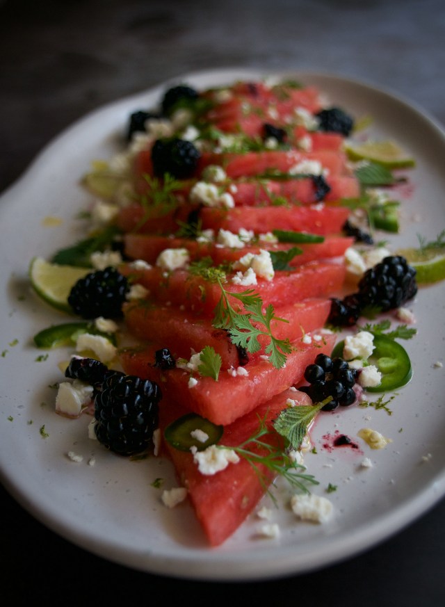 watermelon salad with feta