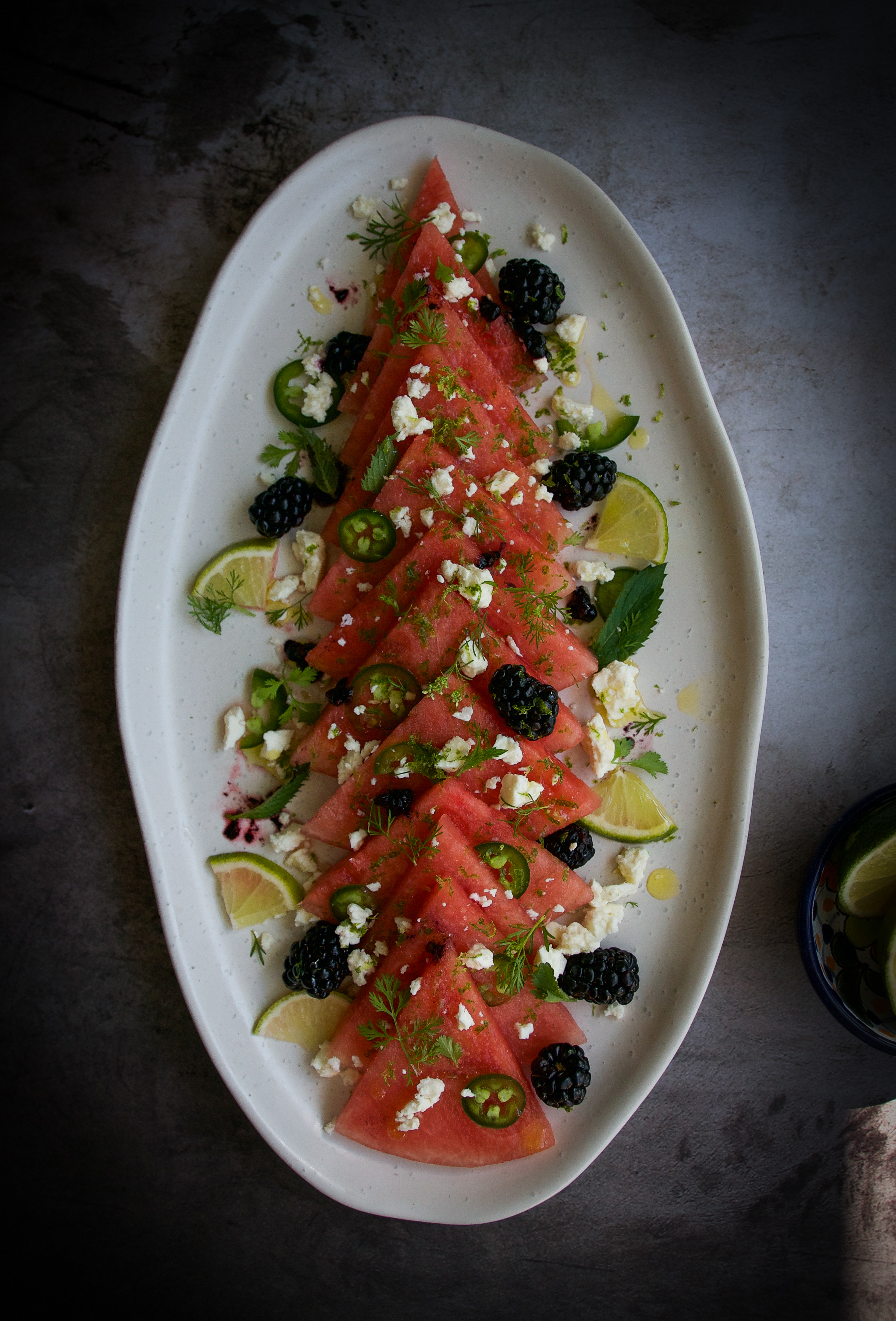 watermelon salad with feta